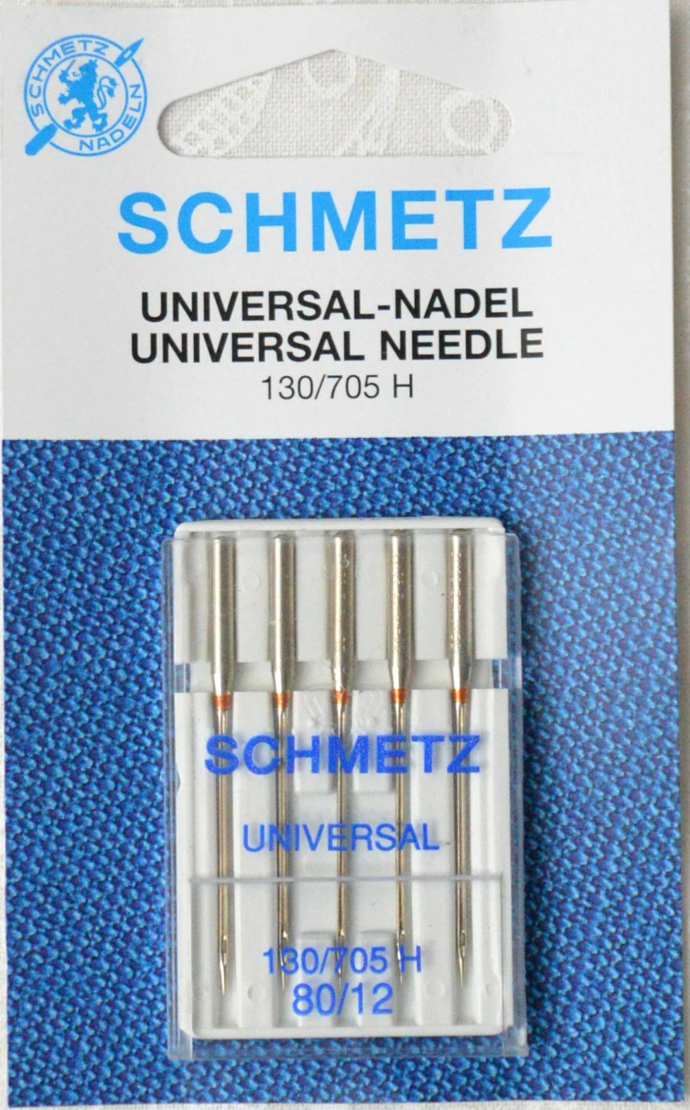 Schmetz Universal Machine Needles, Size 80 / 12, Pack of 5 Needles