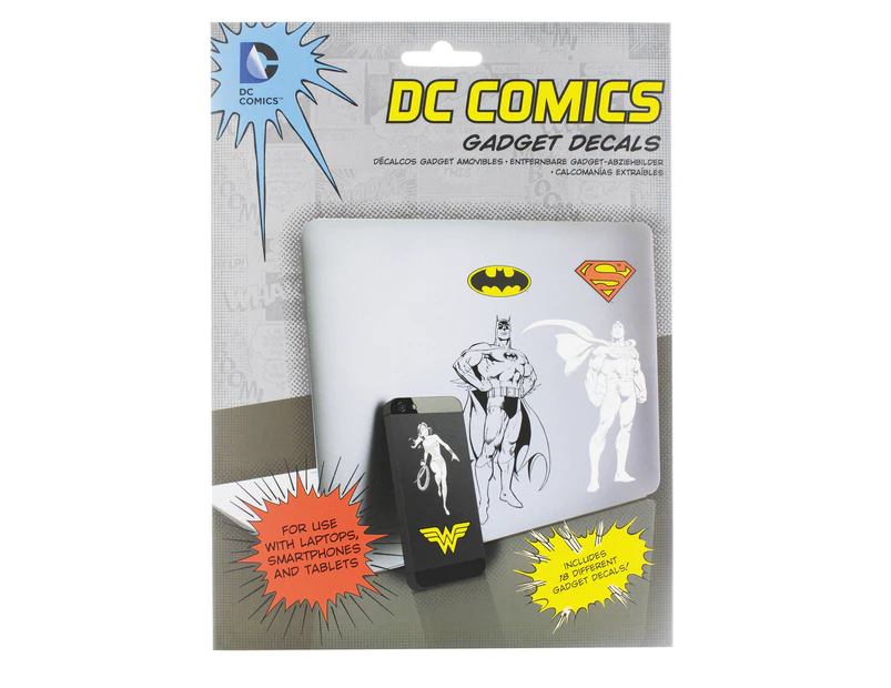 DC COMICS GADGET DECALS Licensed Superhero Laptop Iphone Stickers