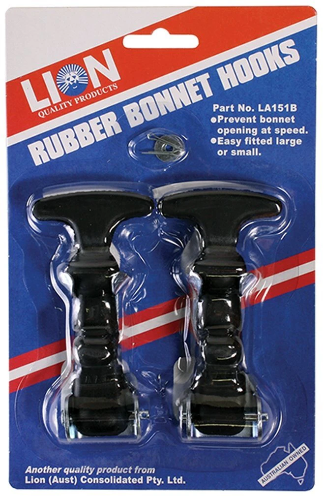 Lion Pair Rubber Bonnet Hooks Leyland Mini Moke Strap Tool Box Race Rally Kit