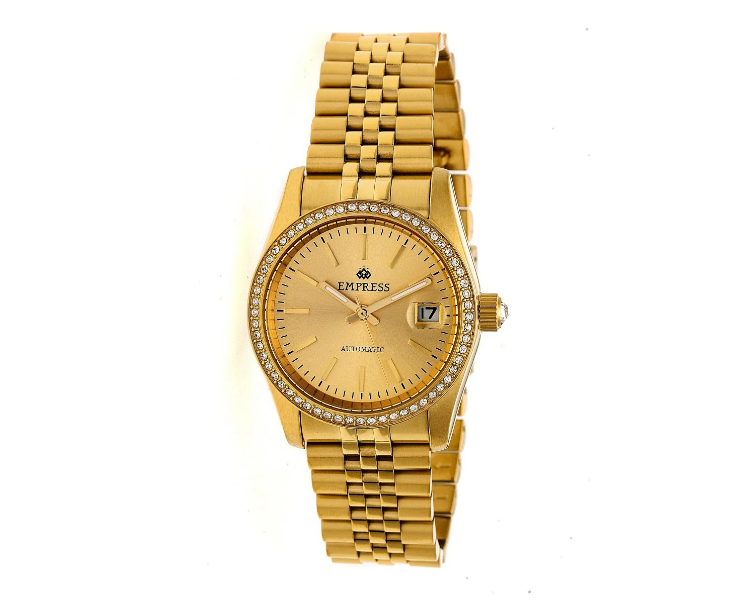 Empress Constance Automatic Bracelet Watch w/Date - Gold