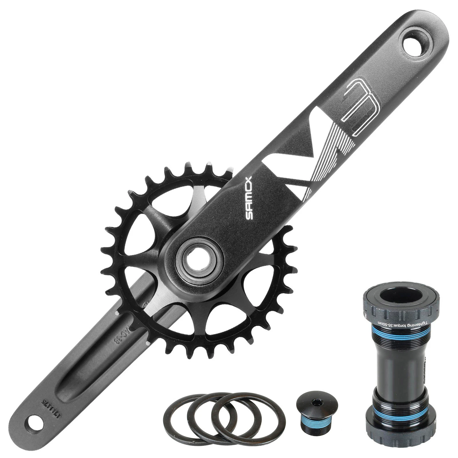 Samox MTB Mountain Bike Single Narrow Wide Crankset Direct Mount 175mm 28T 9-11 Speeds