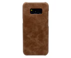 For Samsung Galaxy S8 PLUS Case,Elegant Genuine Protective Leather Cover,Coffee
