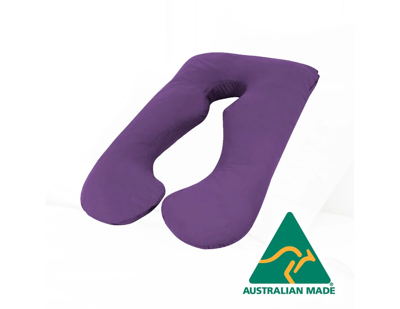 Australian Made Maternity Pillow Pregnancy Nursing Sleeping Body Support Feeding-Purple