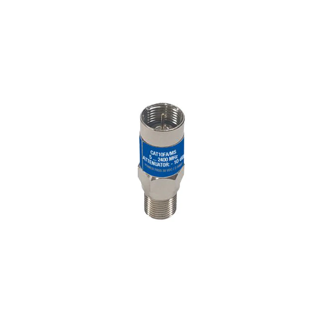 JONSA CAT10FA/MS  10Db Attenuator 'F' Plug To 'F Socket Fox App: F31016  F Plug To F Socket Power Pass Attenuator  10DB ATTENUATOR 'F' PLUG TO 'F