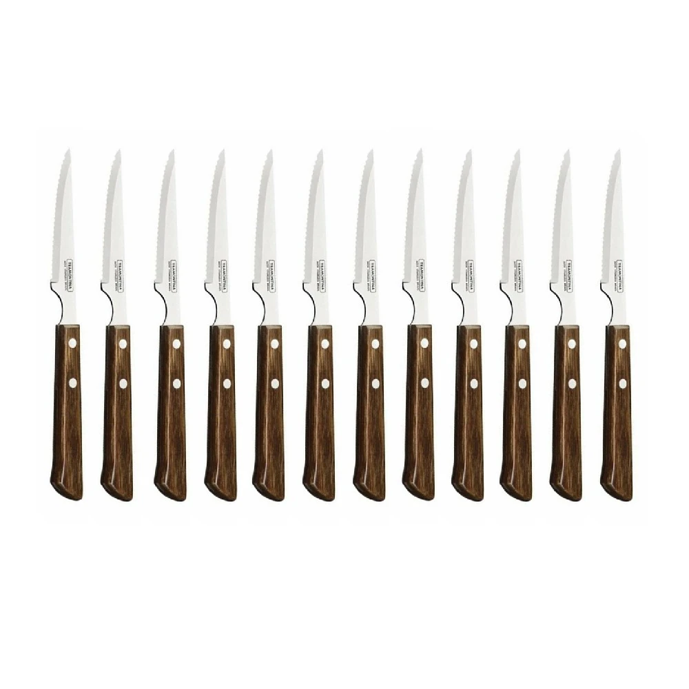 Tramontina Churrasco Spanish Steak Knife Narrow Blade Set 12