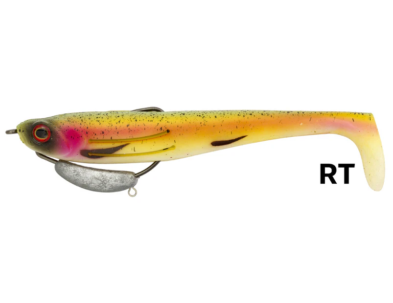 Zerek Flat Shad 3.5" 10g Soft Plastic Fishing Lure #Rainbow Trout