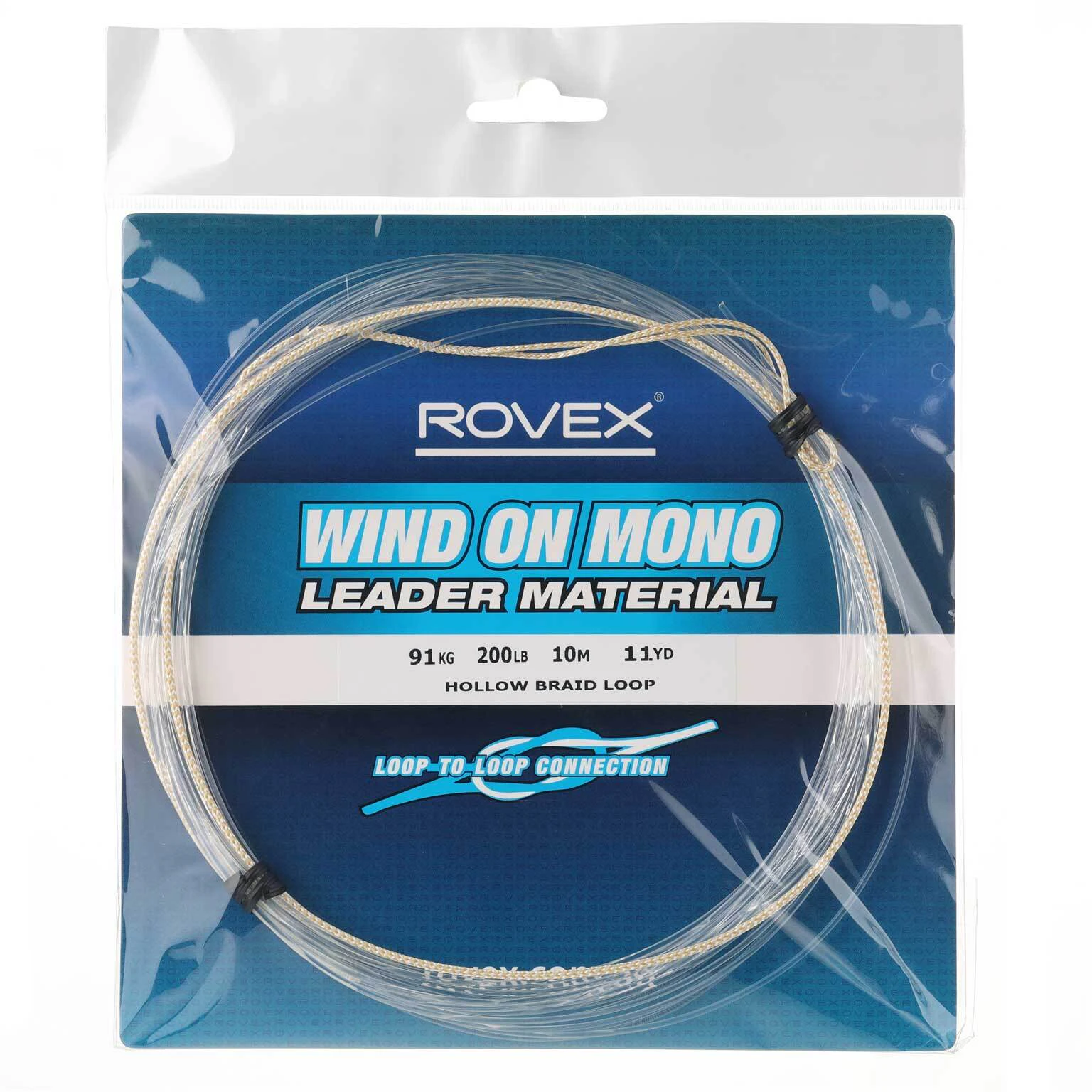 Rovex Wind On Monofilament Fishing Leader 10m #200lb