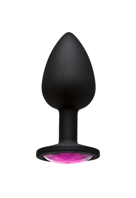 Booty Bling - Jeweled Silicone Butt Plug - Pink