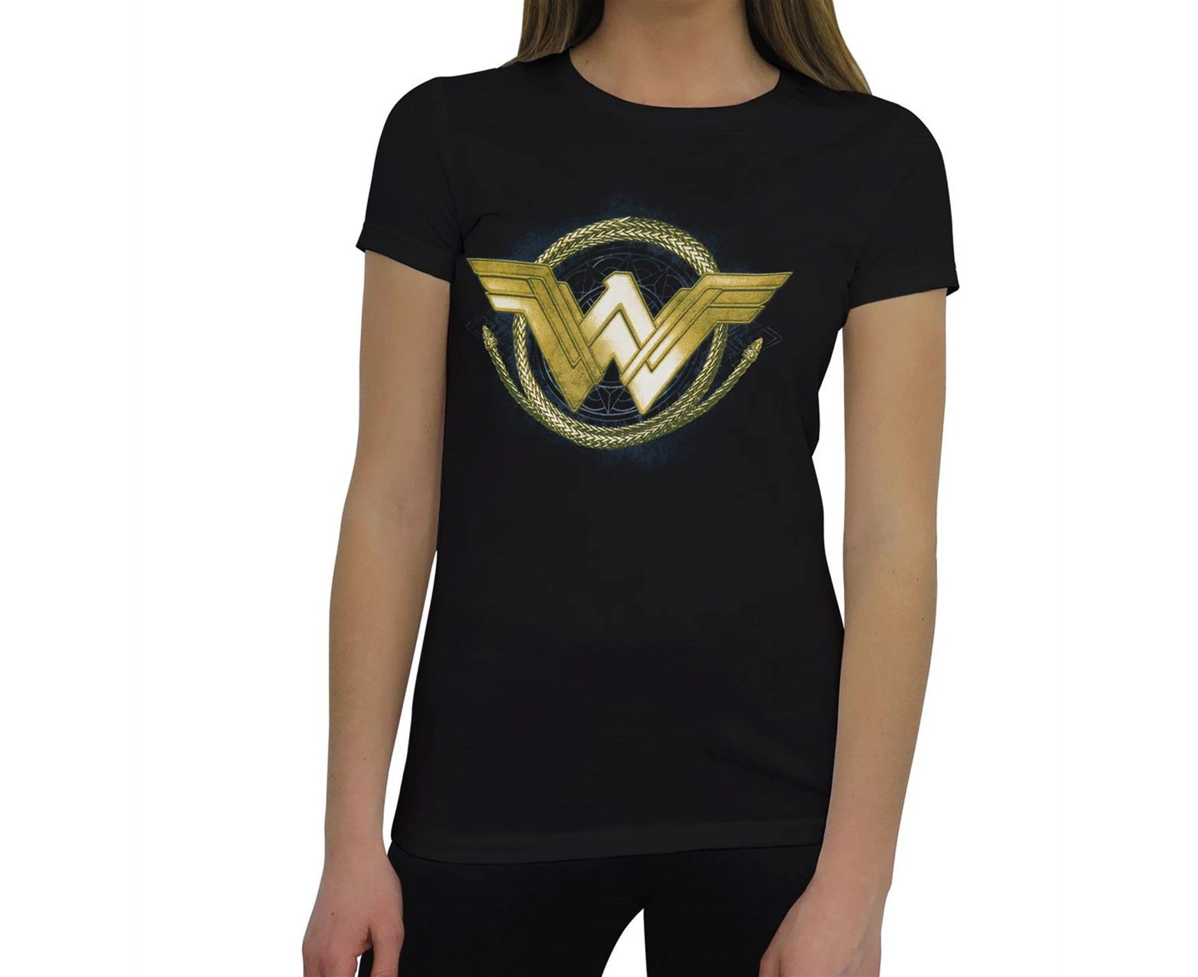 Wonder Woman Movie Golden Lasso Logo Women's T-Shirt