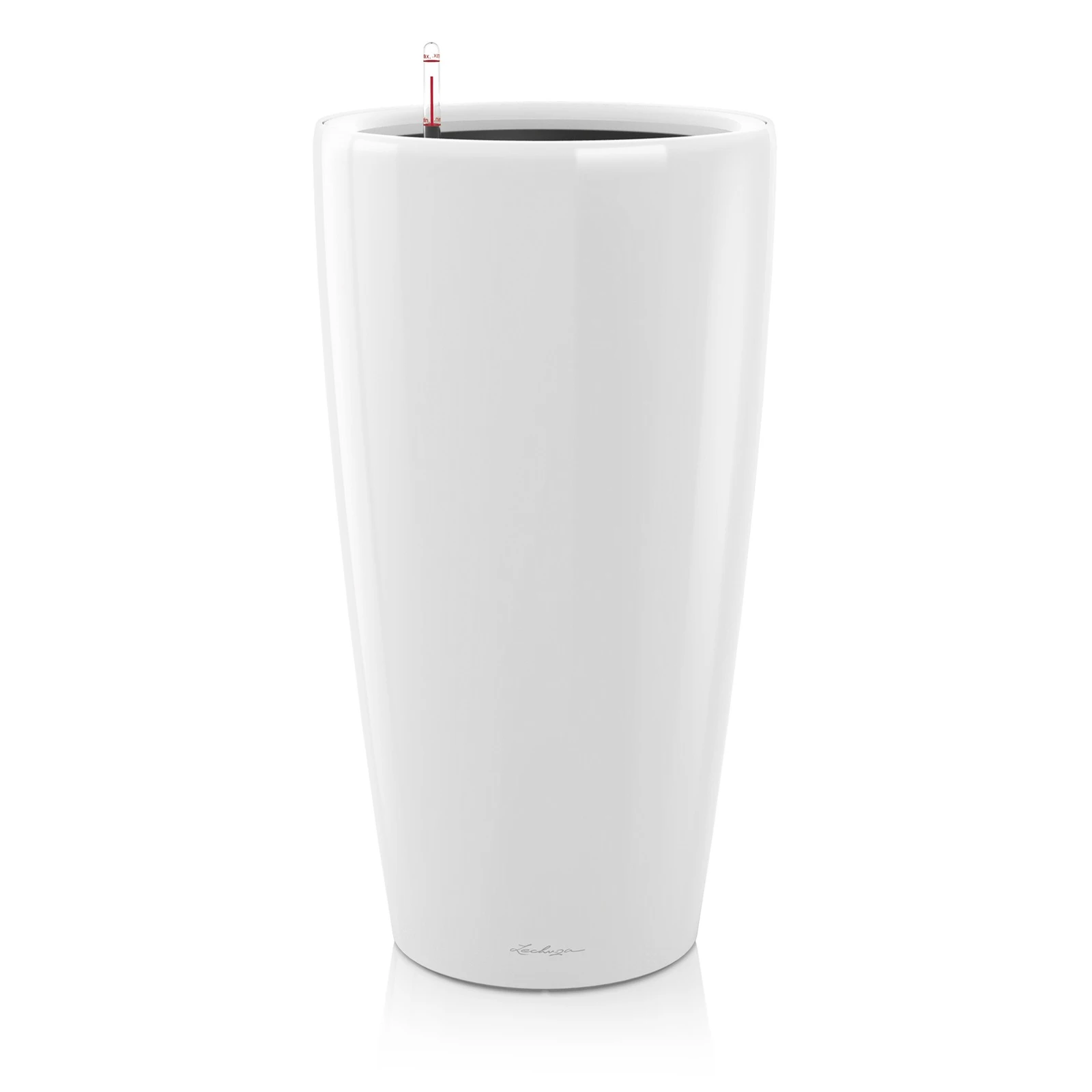 LECHUZA RONDO 32 PLANTER POT (High Gloss White)