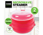 Home Master 2 Tier Steamer Basket BPA Free Safe Simple Microwaveable