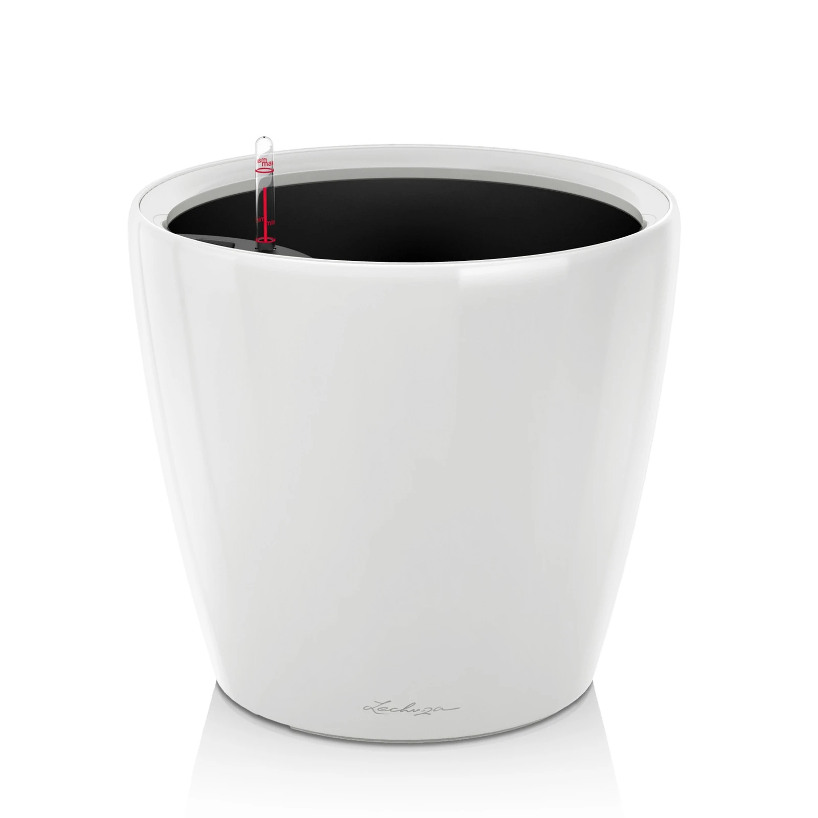 LECHUZA CLASSICO LS 50 PLANTER POT (HIGH GLOSS WHITE)