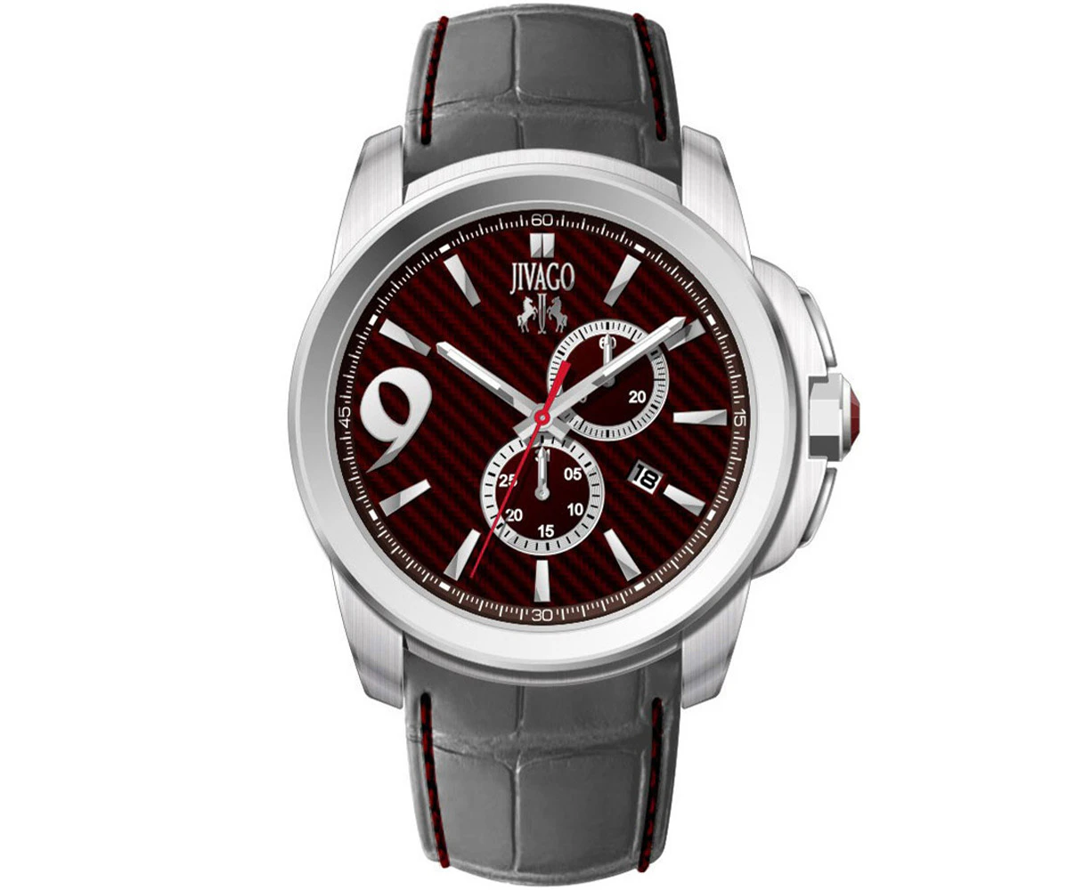 Jivago Men's Gliese Maroon Dial Watch - JV1516