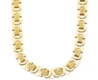 Iced Out Solid Hip Hop Chain - BYZANTINE 10mm gold - Gold