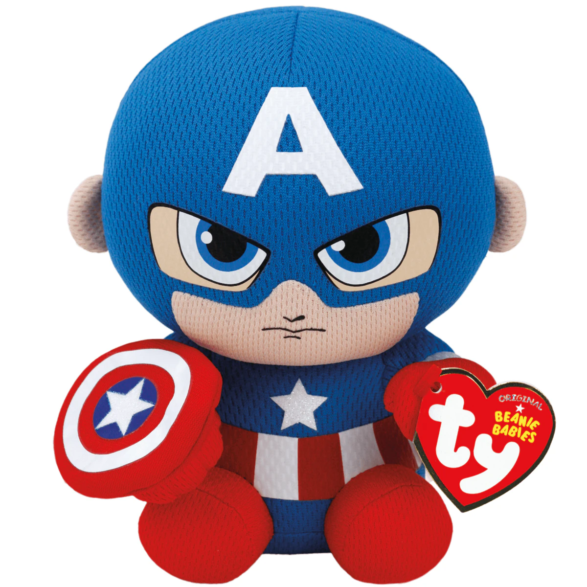 TY Beanie Babies Marvel 8" Captain America Beanie Baby - New, With Tags