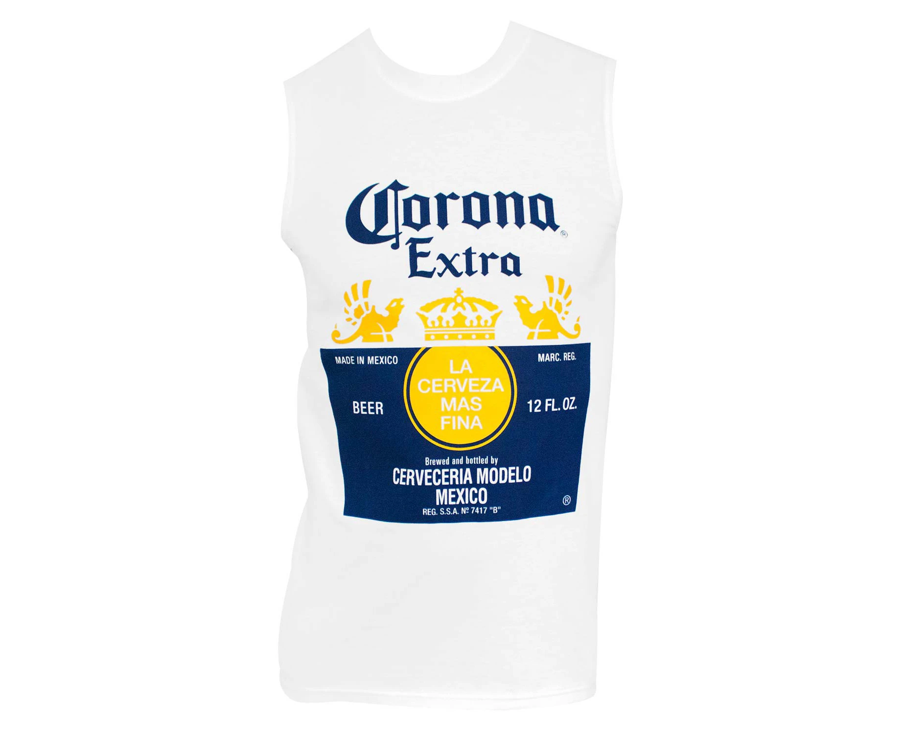 Corona Extra Muscle Style Men's White Tank Top