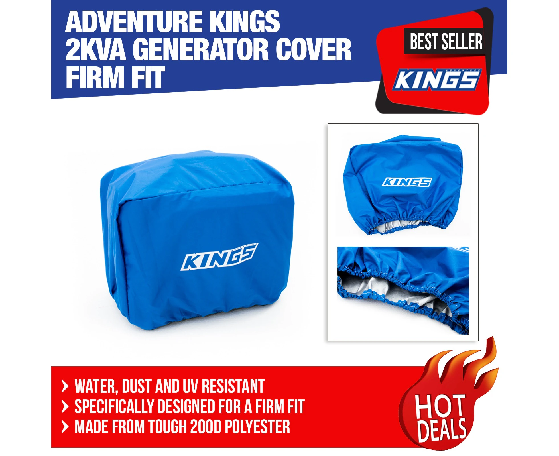 2KVA Generator Cover Firm Fit Adventure Kings