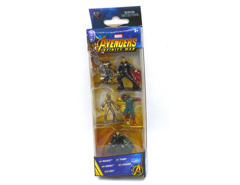 Jada Metals Die Cast Nano Metalfigs - 5 Pack Marvel Avengers Infinity War #2