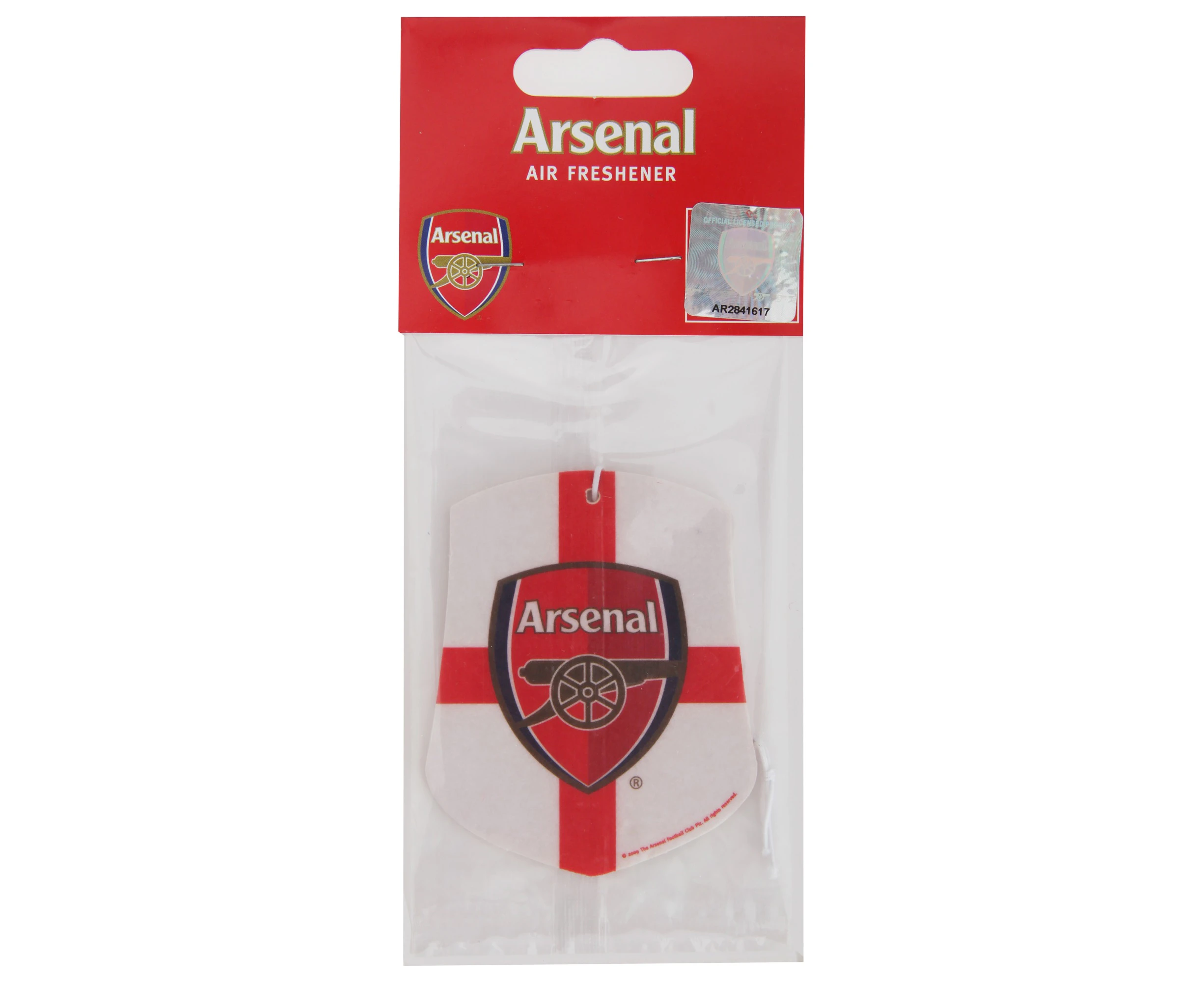 Arsenal Fc Official St George Flag Football Crest Air Freshener (White/Red) - SG369