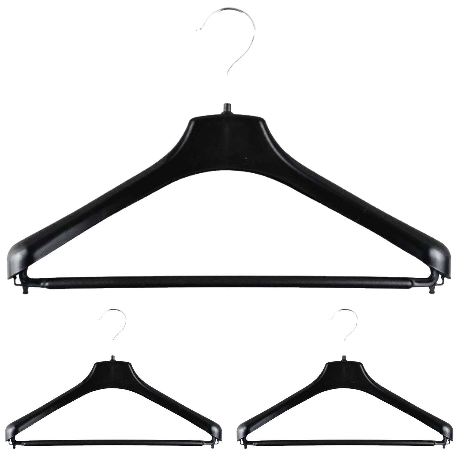 3x Suit Hangers Heavy Duty 430mm Commercial Jacket Pants Clothing Coat R50M