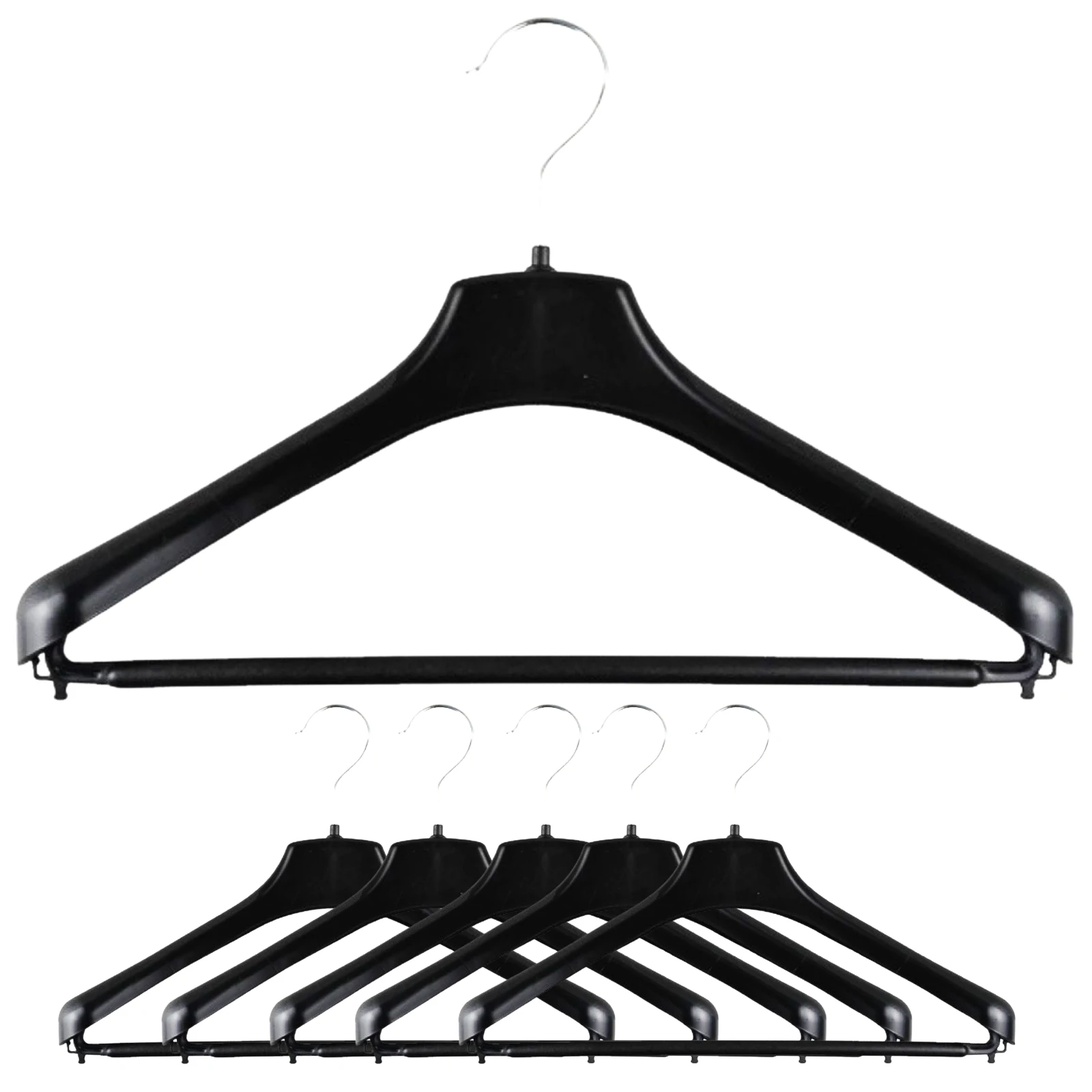 6x Suit Hangers Heavy Duty 400mm Commercial Jacket Pants Clothing Coat R50S