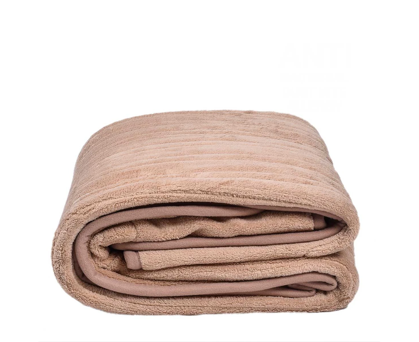 Electric Throw Heated Rug Blanket Coral Fleece - Beige