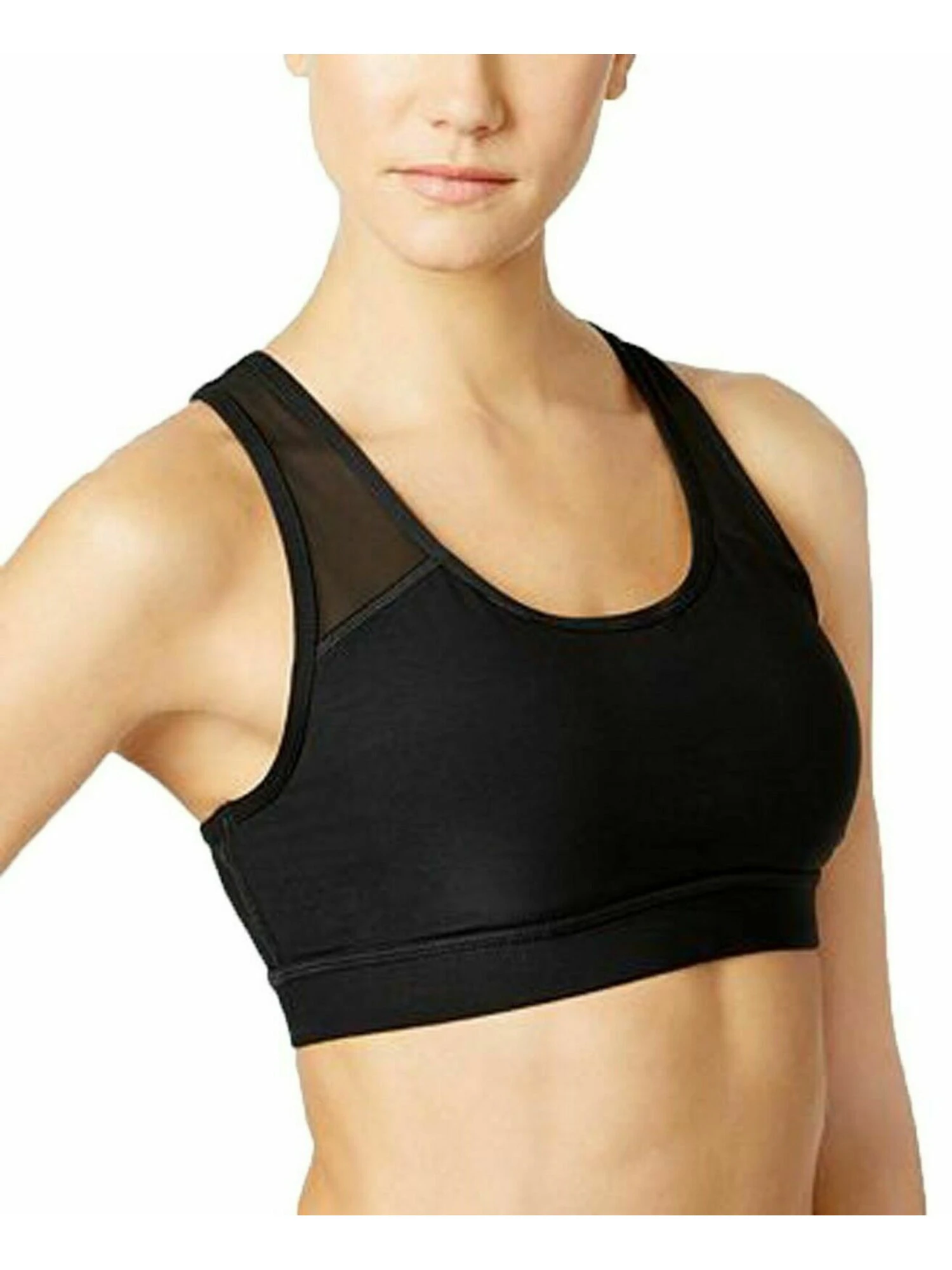 Ideology Womens Mid Impact Yoga Noir Sports Bra