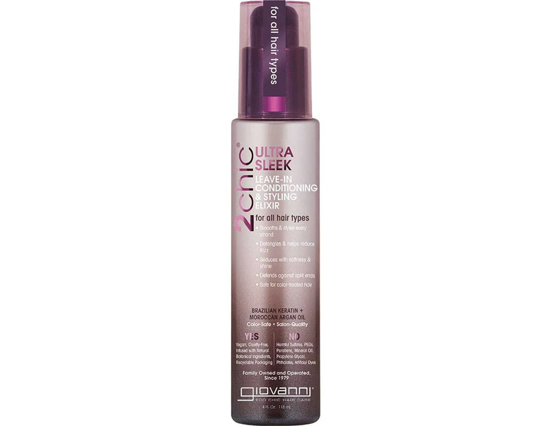 2chic Brazilian Keratin - Ultra-Sleek Leave-in Conditioner 118ml