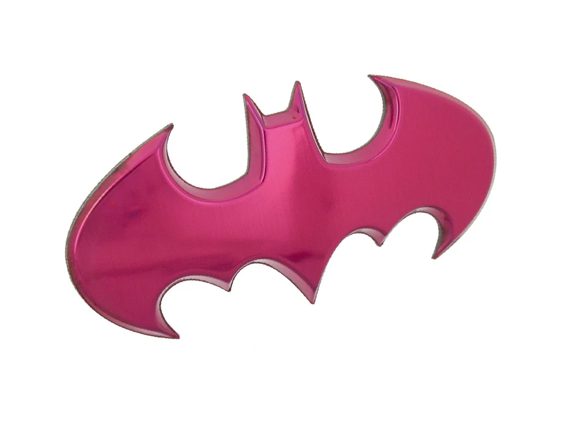 Batman Car Emblem Batwing 3D Pink Chrome DC Comics Automotive Decal Sticker Badge