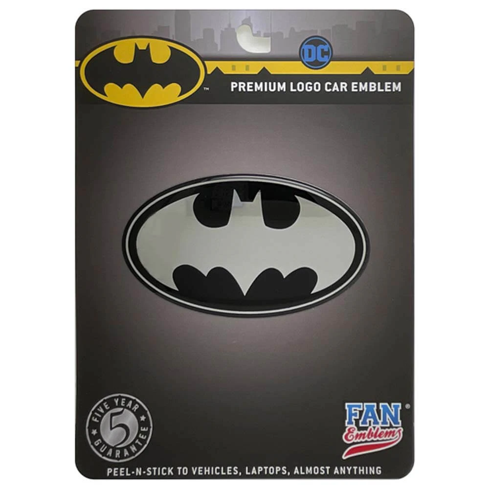 Fan Emblems - DC: Batman Oval Logo Decal (Black & Chrome)