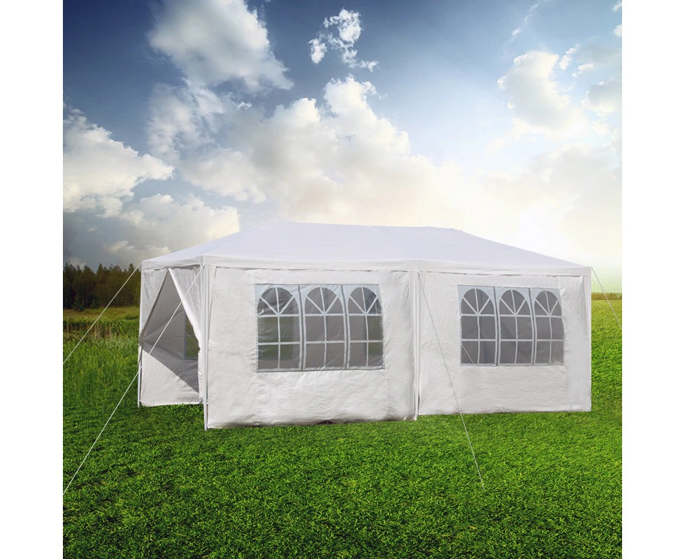 Wedding Gazebo Outdoor Marquee Party Tent 3m x 6m White Cooper