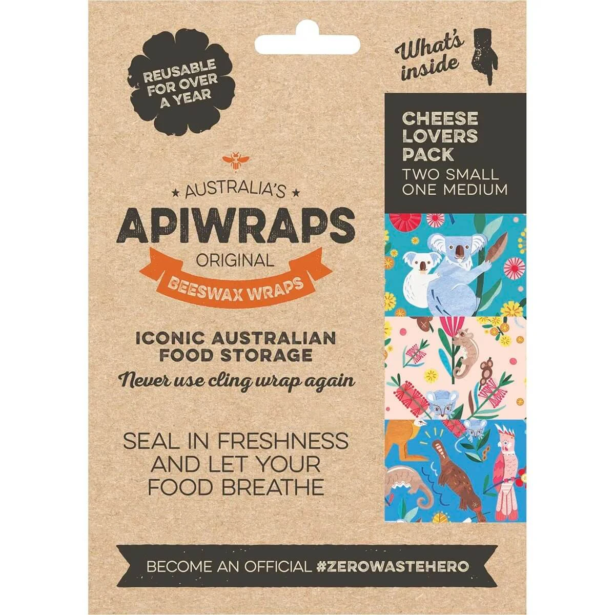 Apiwraps Reusable Beeswax Wraps - Cheese Lover Pack - Apiwraps