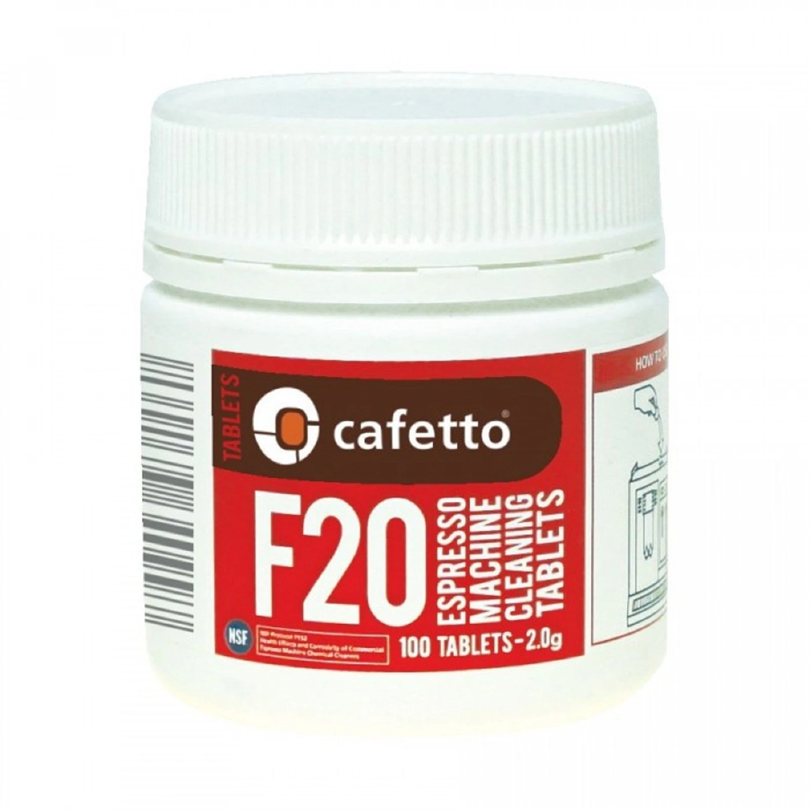 Cafetto F20 Espresso Machine Cleaning Tablets - 100