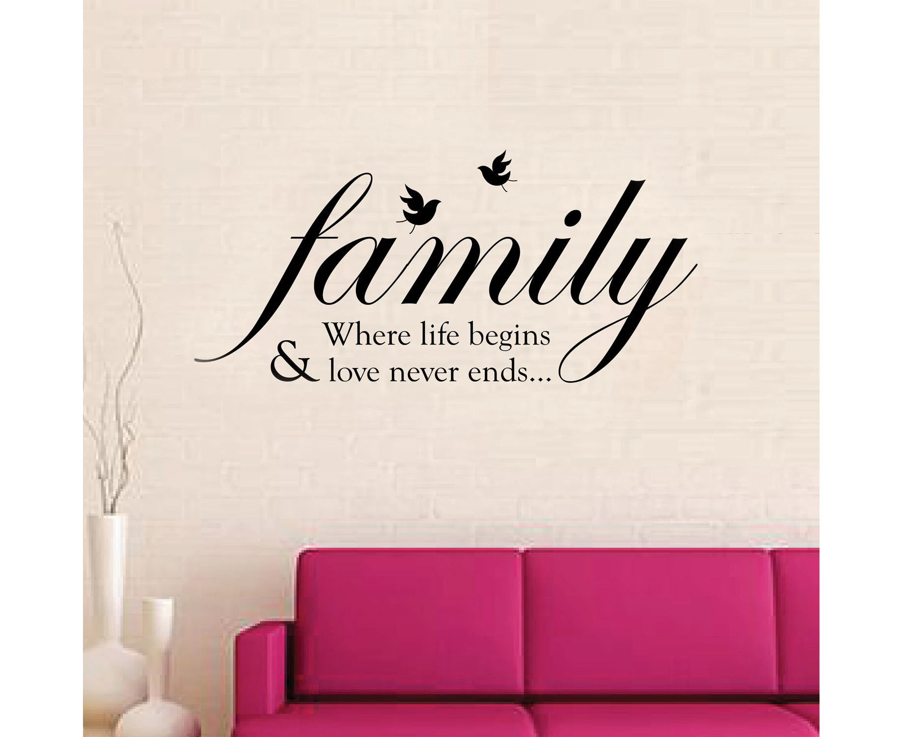 Family Wall Quote Stickers Mural Decal Paper Art Decoration