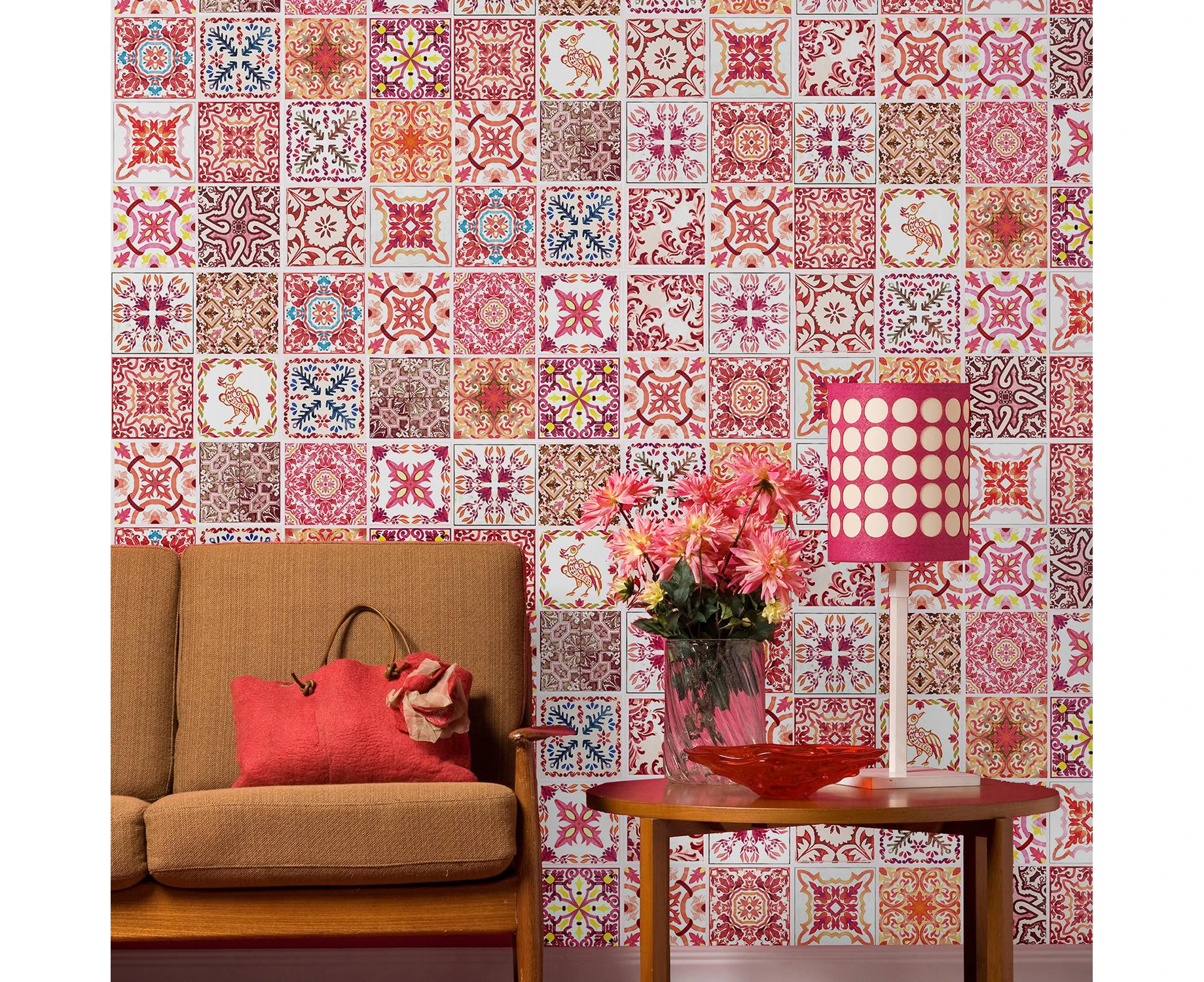 Moroccan Rose Red Mosaic