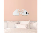 Walplus Romantic Swans Couple Lover Heart Mirror Wall Sticker Home Decorations