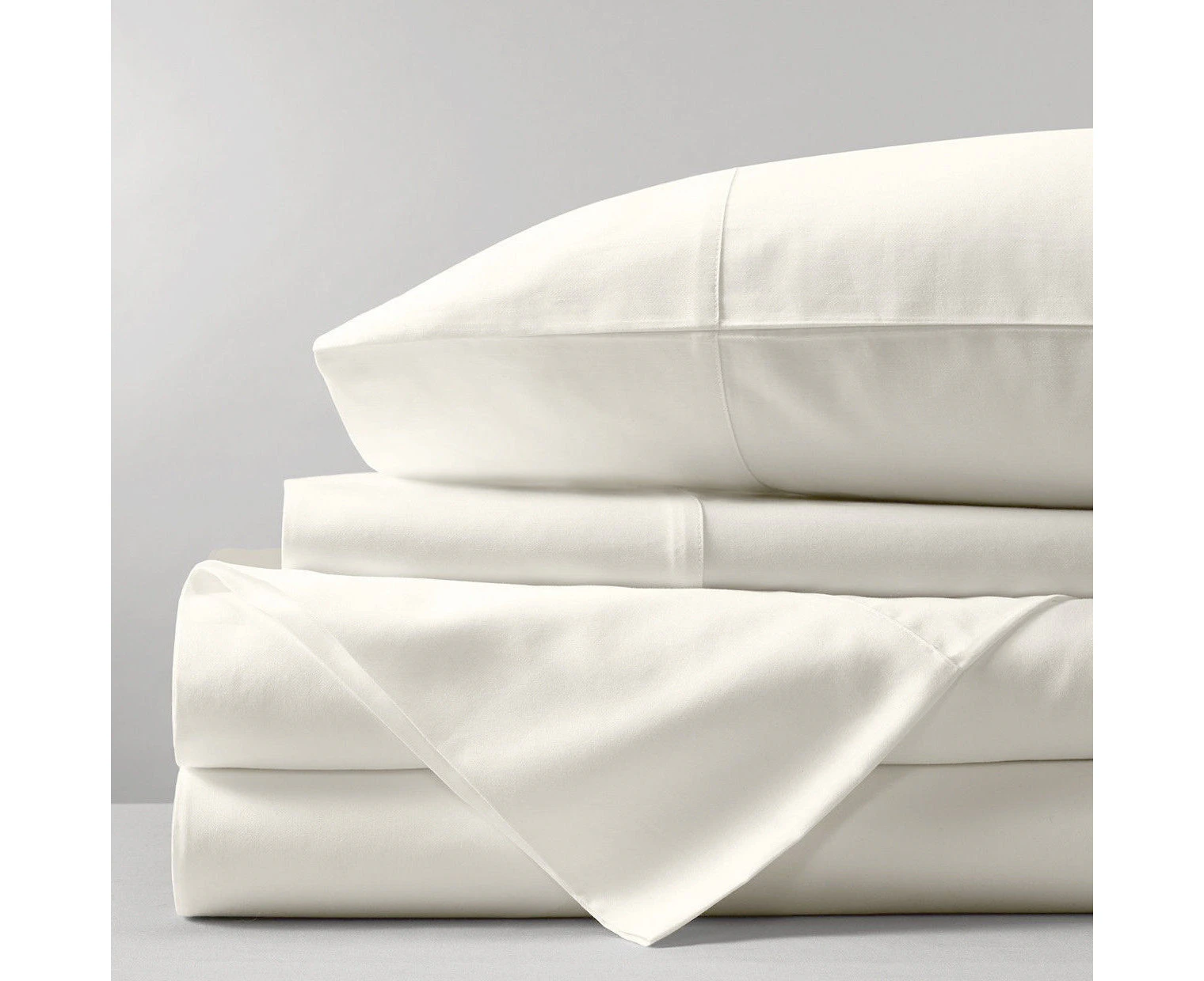 100% Premium Cotton 800tc Sateen Luxury Bedding Sheet Set OffWhite