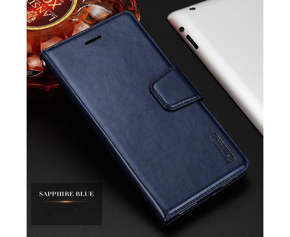 Dark Blue For HUAWEI P20 -- New Luxury Hanman Leather Wallet Flip Case Cover