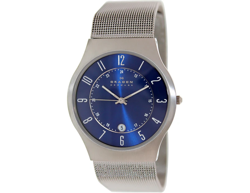 Skagen Men's Classic 233XLTTN Blue Titanium Quartz Dress Watch