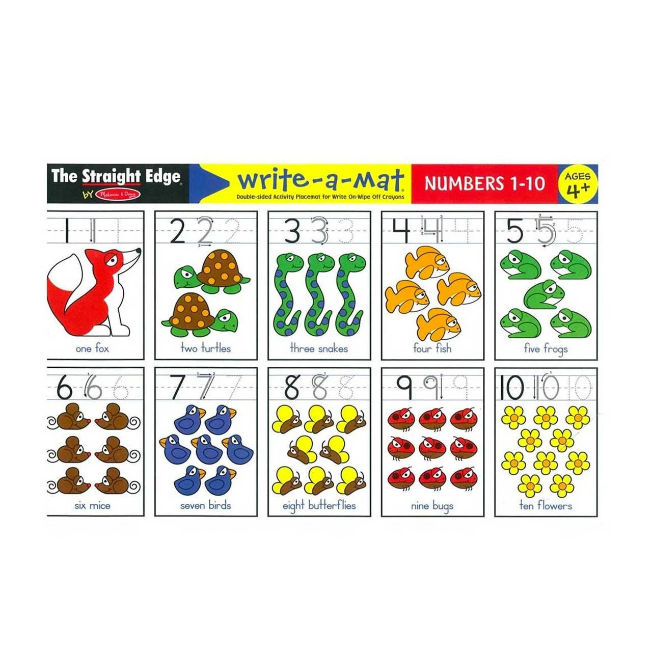 Melissa & Doug Write A Mat Placemat - Numbers 1-10