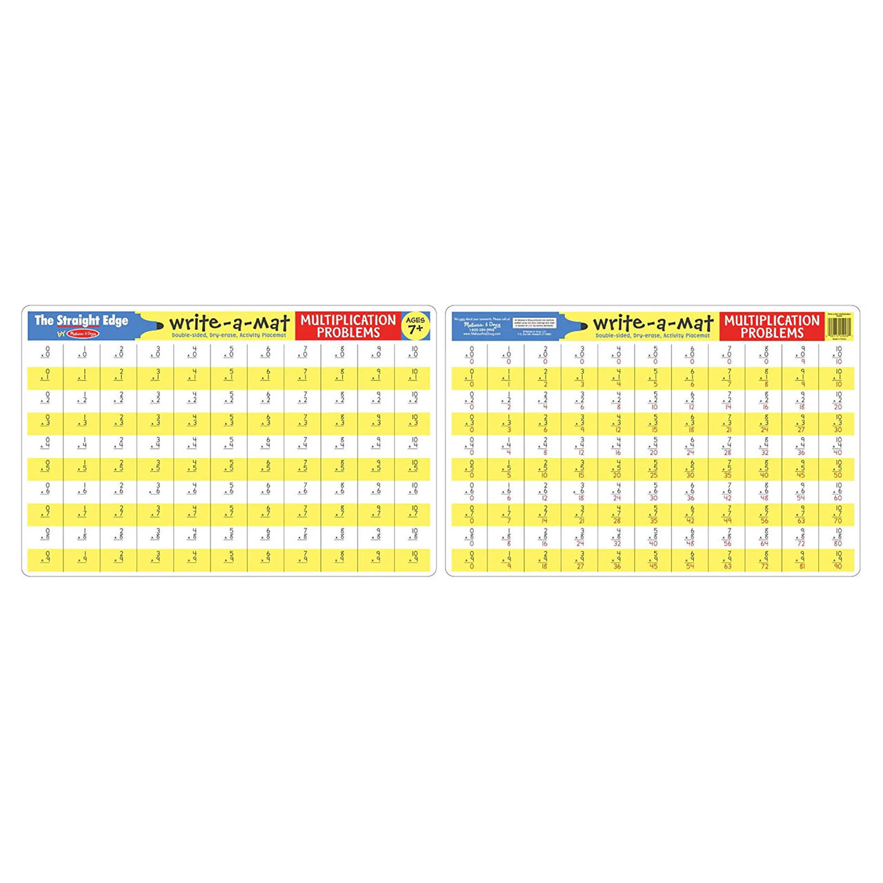 Melissa & Doug Write A Mat Placemat - Multiplication