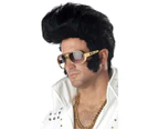 Rock 'N' Roll Mens Black Elvis Presley Wig Mens