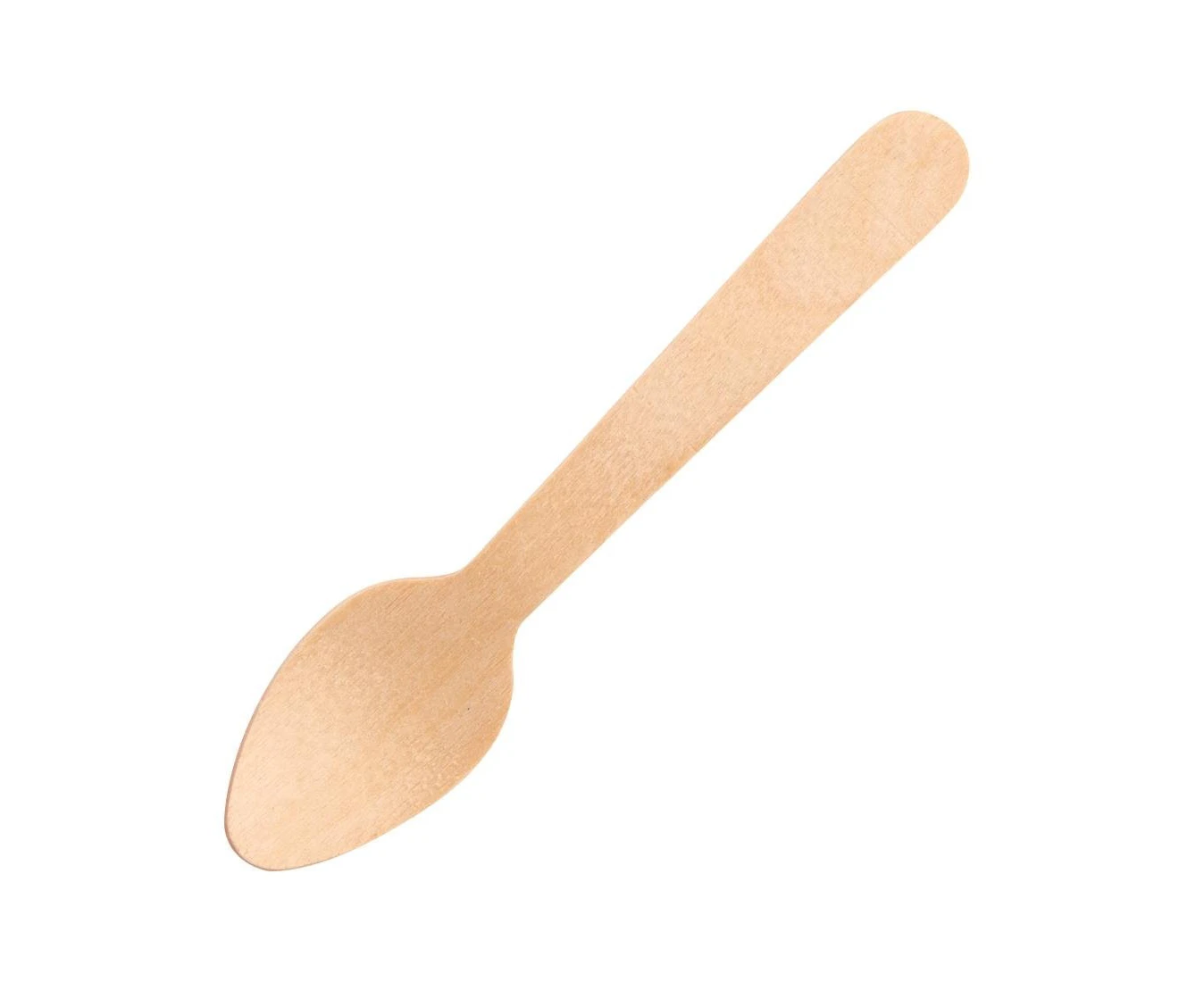 Fiesta Green Biodegradable Wooden Teaspoons (Pack of 100)