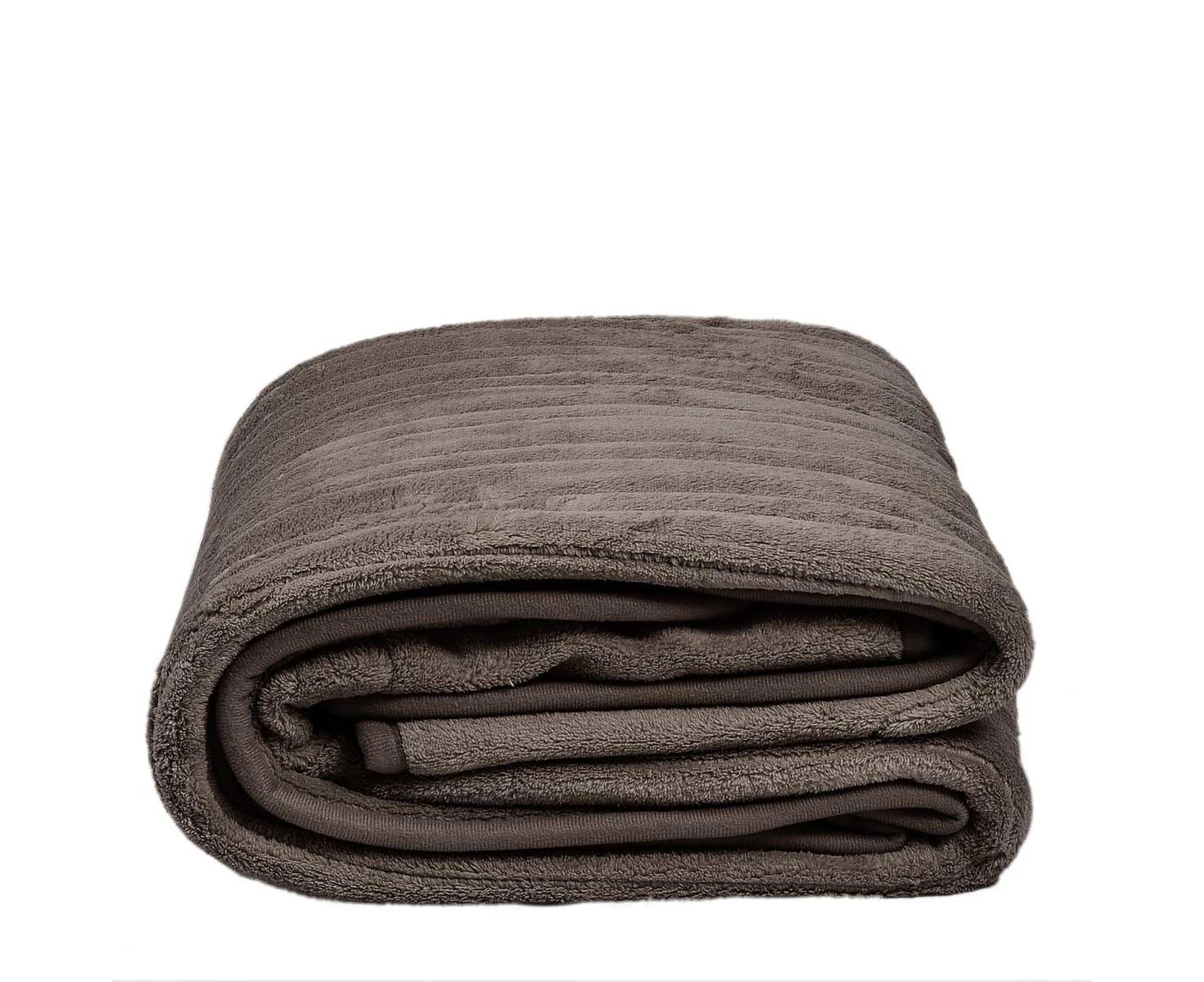 Electric Throw Heated Rug Blanket Coral Fleece - Dark Brown