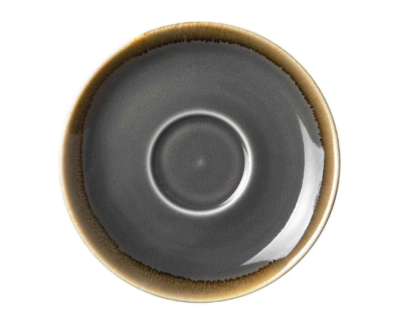 Olympia Kiln Cappuccino Saucer Smoke 140mm