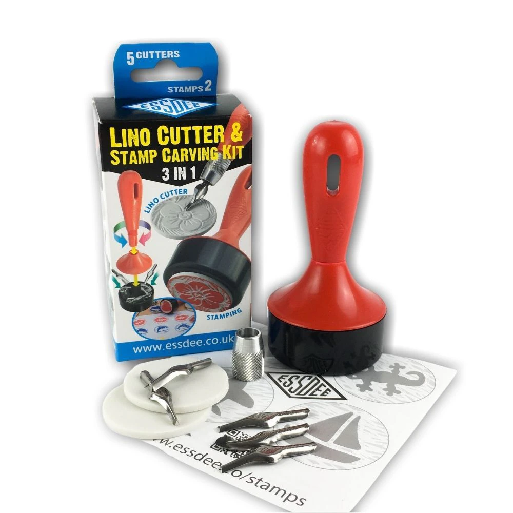 Essdee 3 In 1 Lino Cutter & Stamp Carving Set