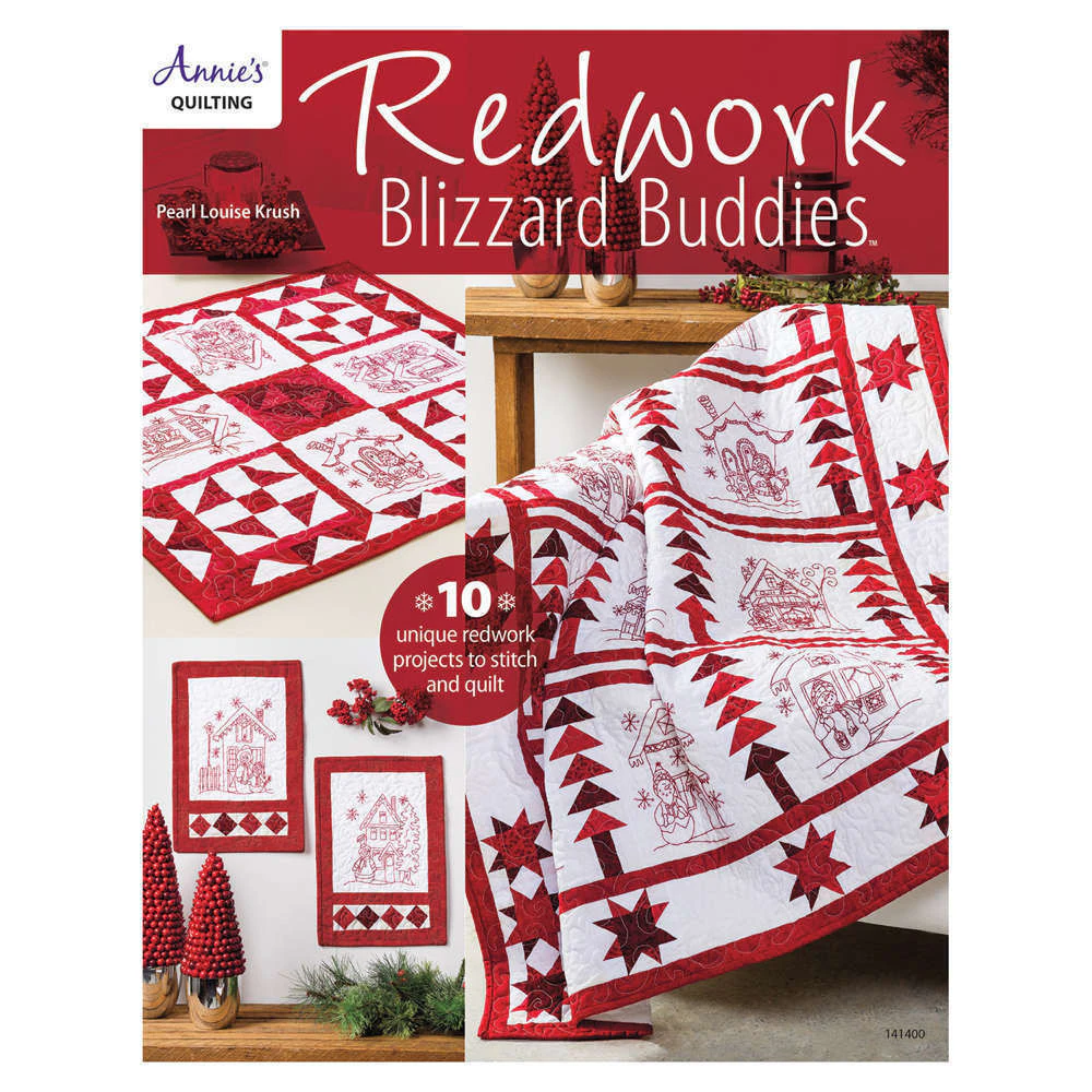 Redwork Blizzard Buddies Quilting Book By Pearl Louise Krush