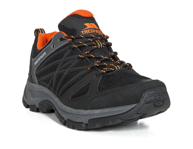 Trespass Mens Fisk Supportive Fabric Hiking Walking Shoes - Black