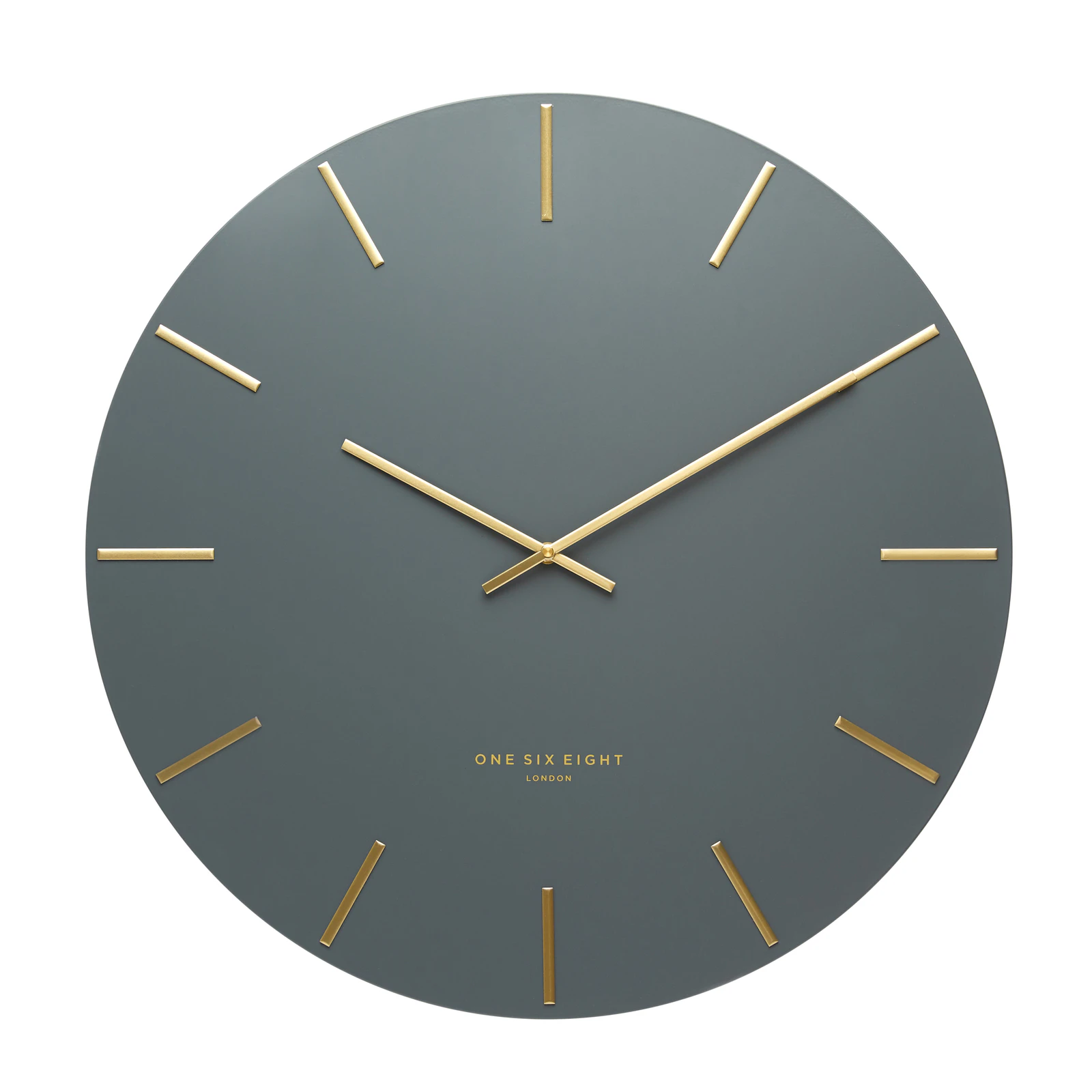 One-Six-Eight-London Luca Silent Sweep Charcoal Wall Clock 40cm