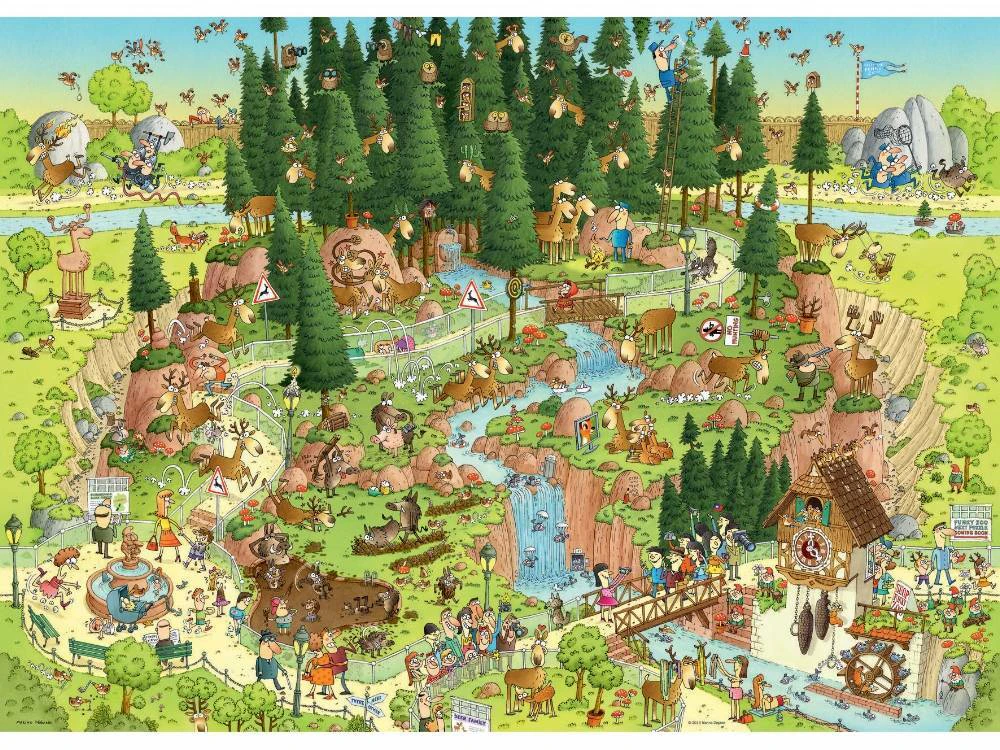 Heye Funky Zoo Black Forest 1000 Piece Jigsaw Puzzle